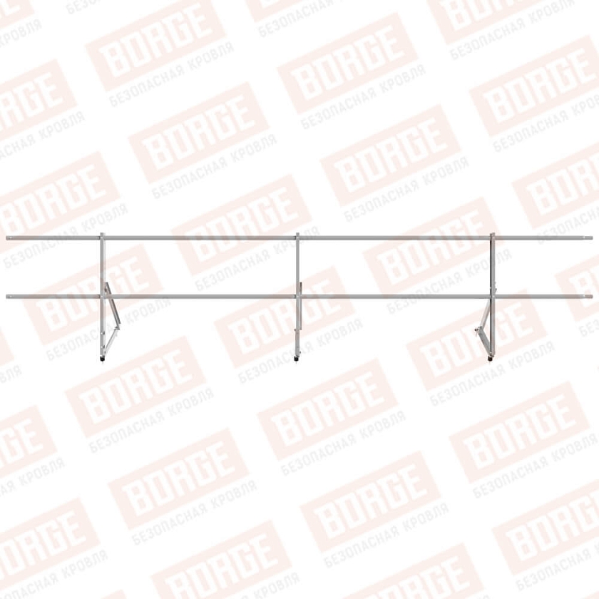 Ограждение кровельное Русский Рубеж H-60см, 3м, сигнально-серый (RAL 7004)