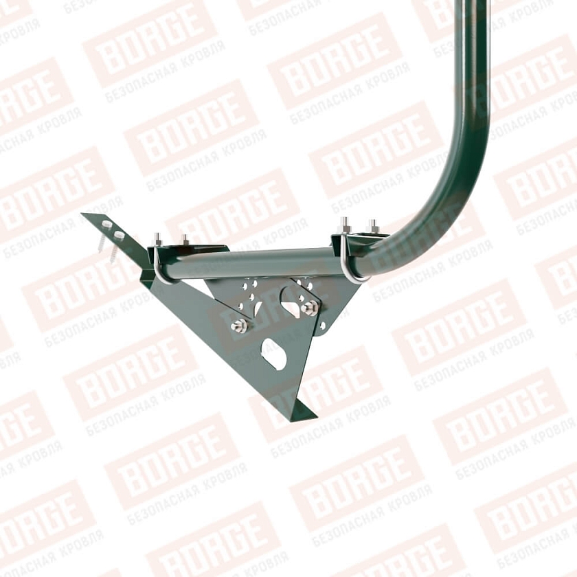 Ограждение кровельное BORGE H-120см, 3м, для композитной черепицы, зеленый мох (RAL 6005)