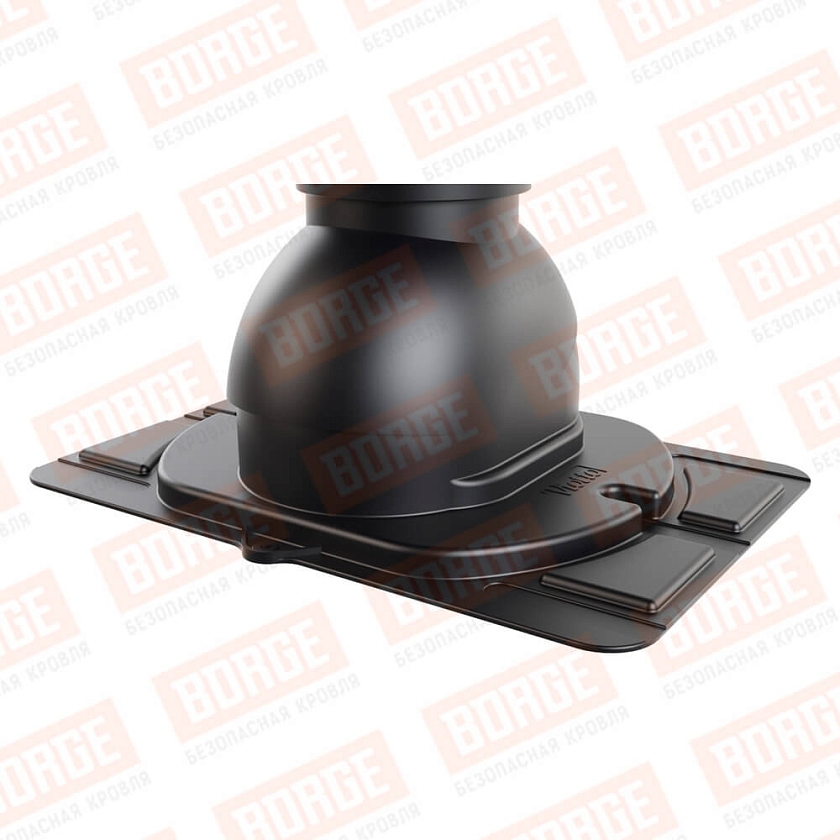 Труба вентиляционная Viotto с универсальным проходным элементом, d-110мм, h-550мм, утепленная, чёрный (RAL 9005)