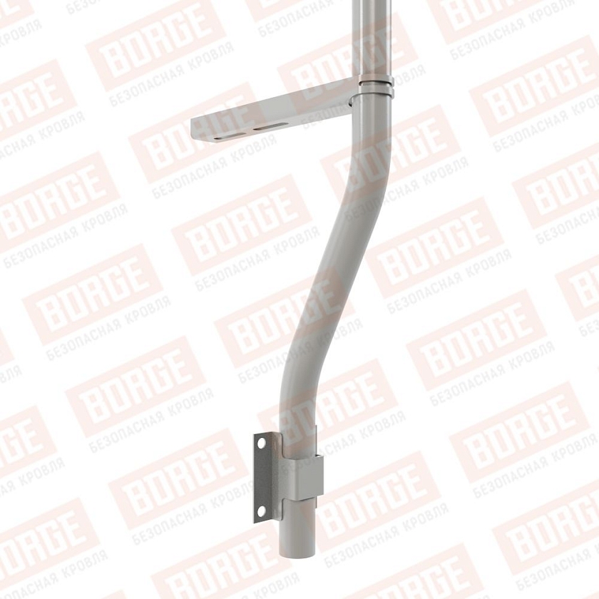 Ограждение парапетное BORGE H-120см, 3м, бело-алюминиевый (RAL 9006)