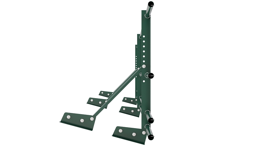 Ограждение кровельное NewLine H-60см, 3м, для фальц. кров., зеленый мох (RAL 6005), с двумя доп. трубами
