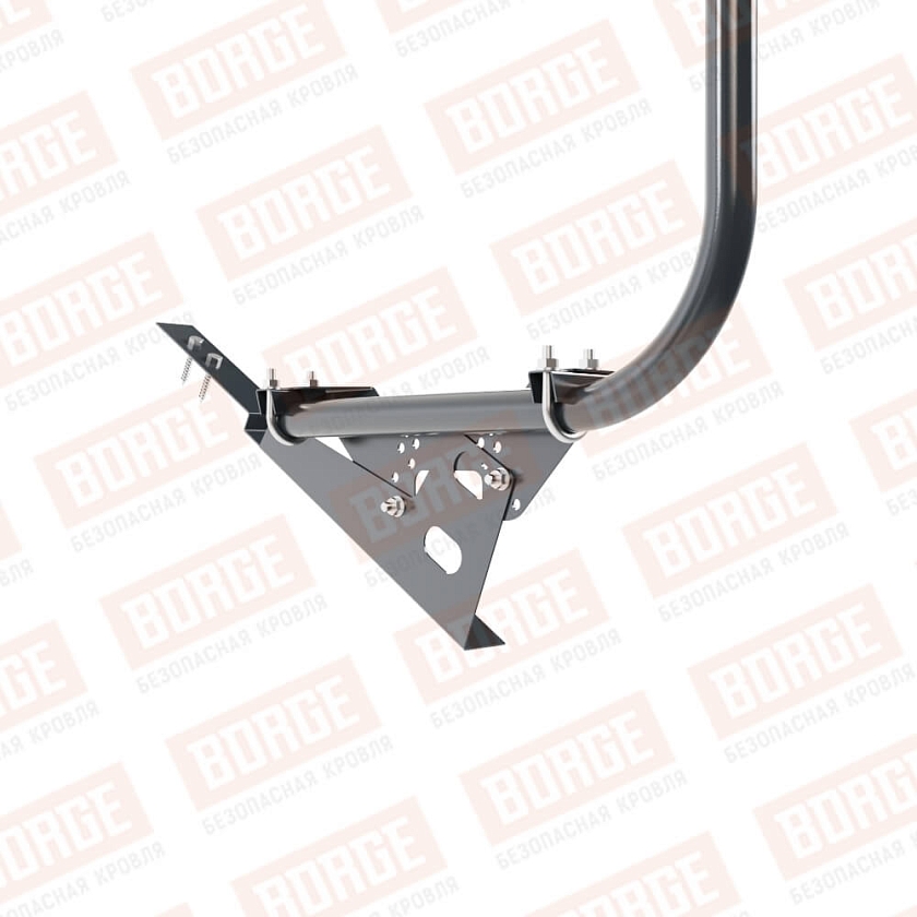 Ограждение кровельное BORGE H-90см, 3м, для композитной черепицы, антрацитово-серый (RAL 7016)