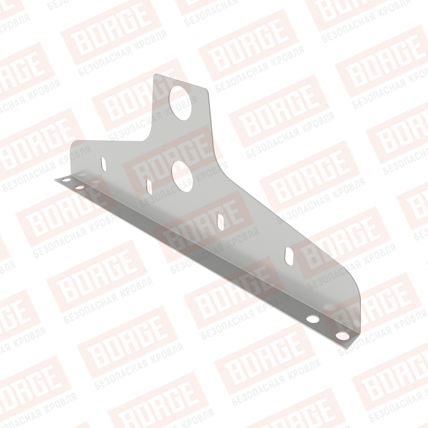 Универсальный кронштейн NewLine, D-25мм, бело-алюминиевый (RAL 9006)