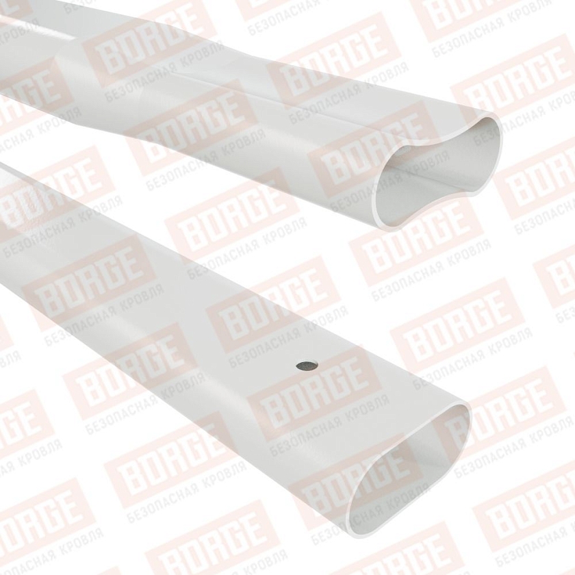 Труба снегозадержателя Русский Рубеж 40х20х1500, сигнально-белый (RAL 9003)