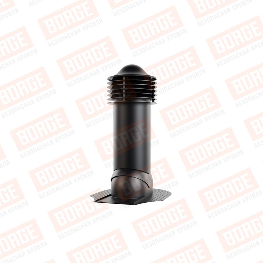 Труба вентиляционная Viotto, для мягкой кровли при монтаже, d-150мм, утепленная, чёрный (RAL 9005)