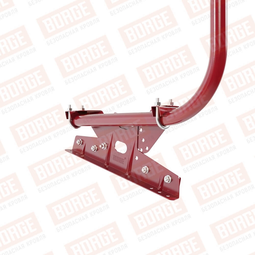 Ограждение кровельное BORGE H-120см, 3м, для фальцевой кровли, рубиново-красный (RAL 3003)