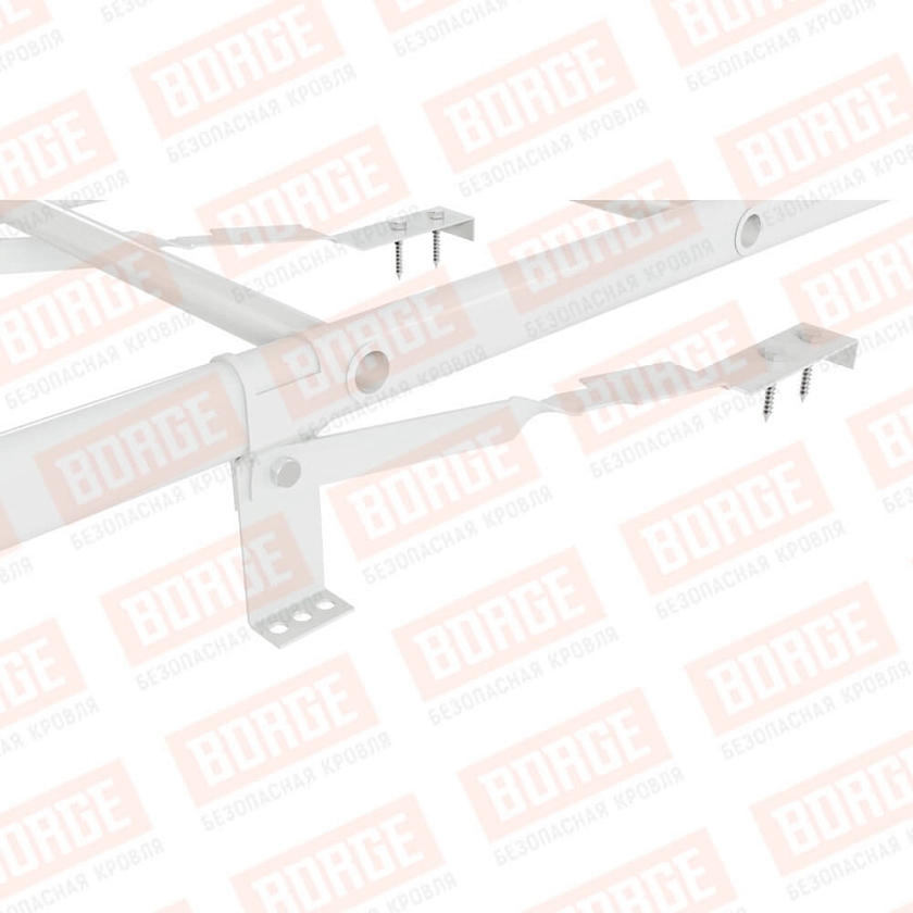 Комплект лестница кровельная BORGE 1,8м, для штучной черепицы, сигнально-белый (RAL 9003)