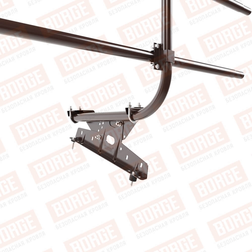 Ограждение кровельное BORGE H-60см, 3м, окрашенный (NL-807)