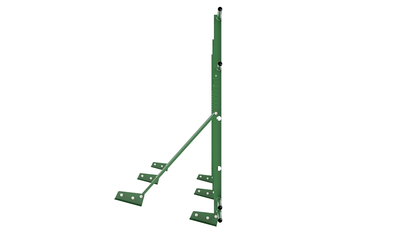 Ограждение кровельное NewLine H-120см, 3м, для фальц. кров., лиственно-зеленый (RAL 6002), с двумя доп. трубами