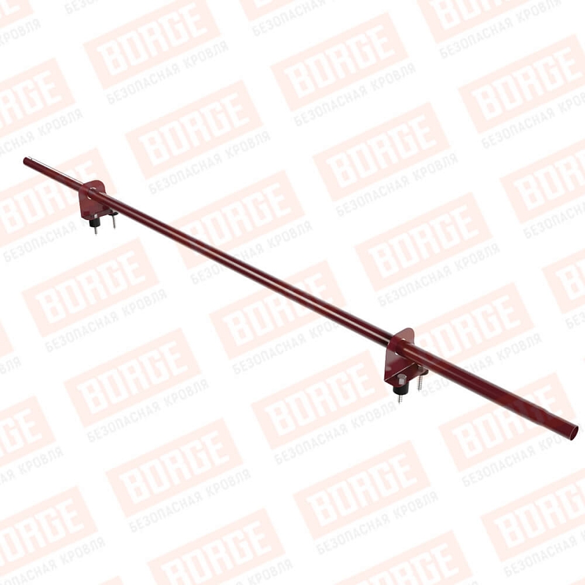 Снегозадержатель однотрубчатый NewLine 1,5м, D-25мм, 2 опоры, красное вино (RAL 3005)