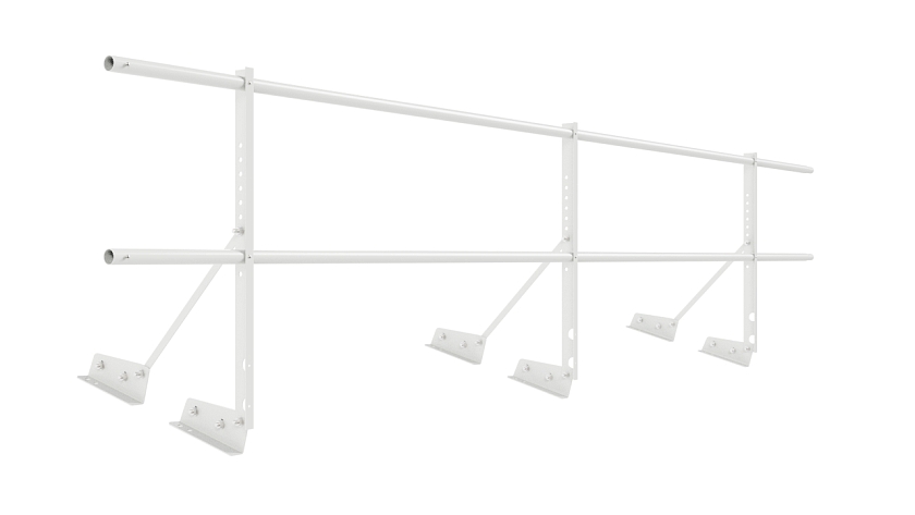 Ограждение кровельное NewLine H-60см, 3м, для фальцевой кровли, сигнально-белый (RAL 9003)