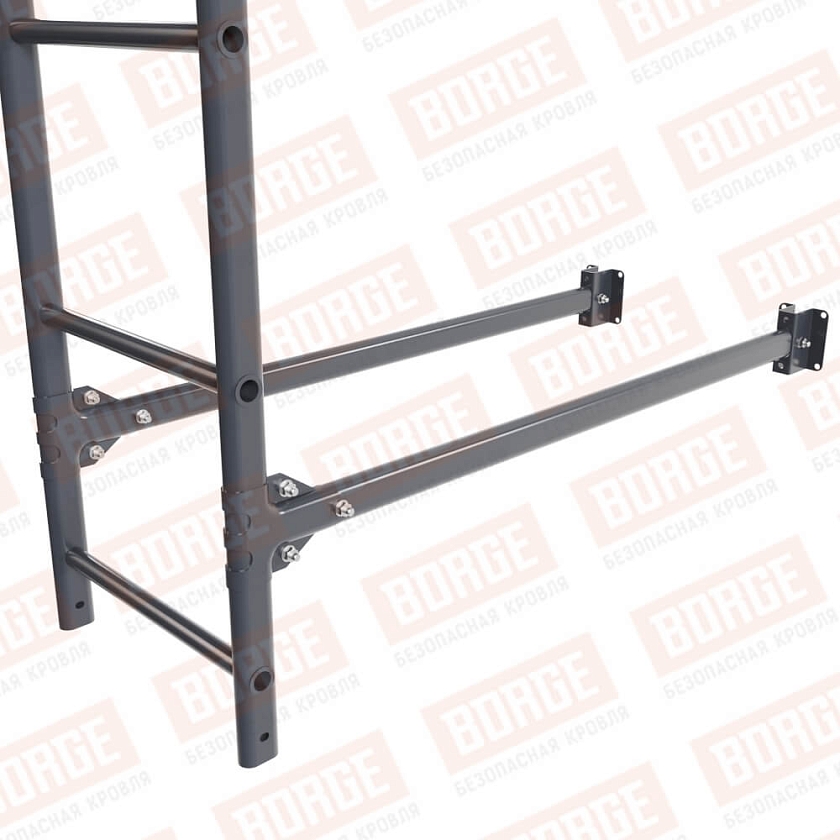 Комплект лестница фасадная BORGE (нижняя секция), 2,7м, серый графит (RAL 7024 matt)