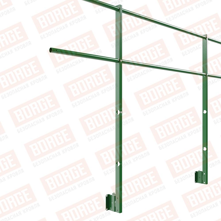 Ограждение парапетное NewLine H-120см, 3м, лиственно-зеленый (RAL 6002)