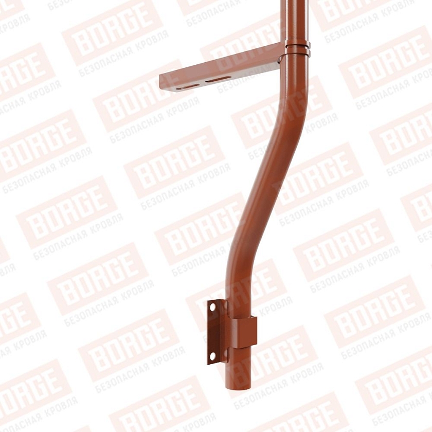 Ограждение парапетное BORGE H-60см, 3м, терракотовый (RAL 8004)