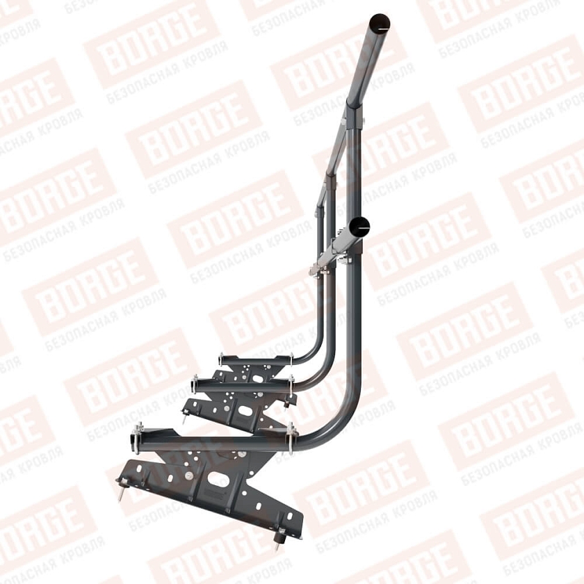 Ограждение кровельное BORGE H-90см, 3м, антрацитово-серый (RAL 7016)