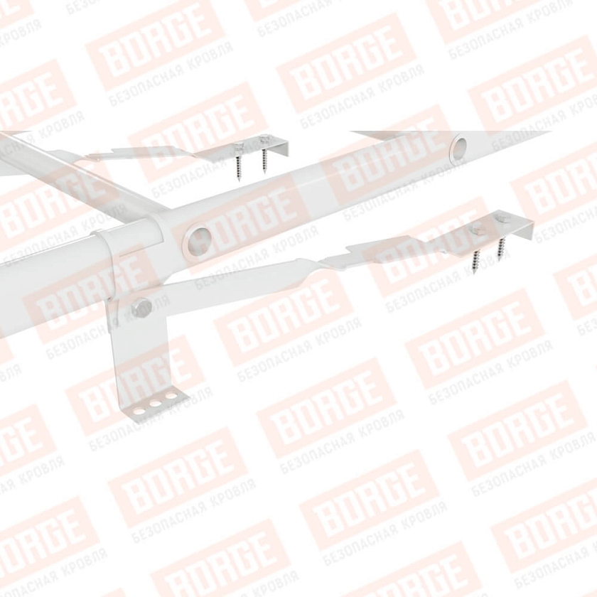 Комплект лестница кровельная BORGE 2,7м, для штучной черепицы, сигнально-белый (RAL 9003)