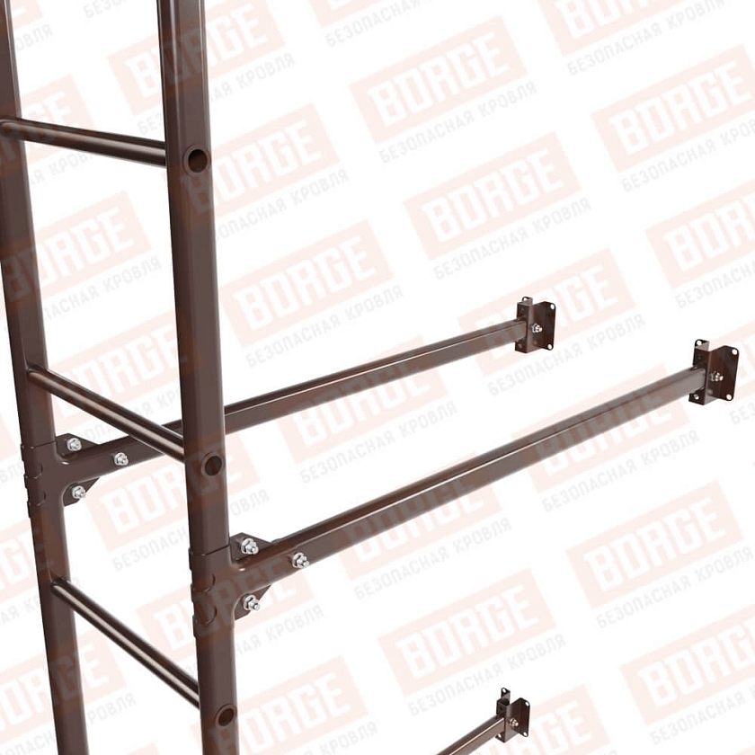 Комплект лестница фасадная BORGE (нижняя секция), 2,7м, окрашенный (NL-807)