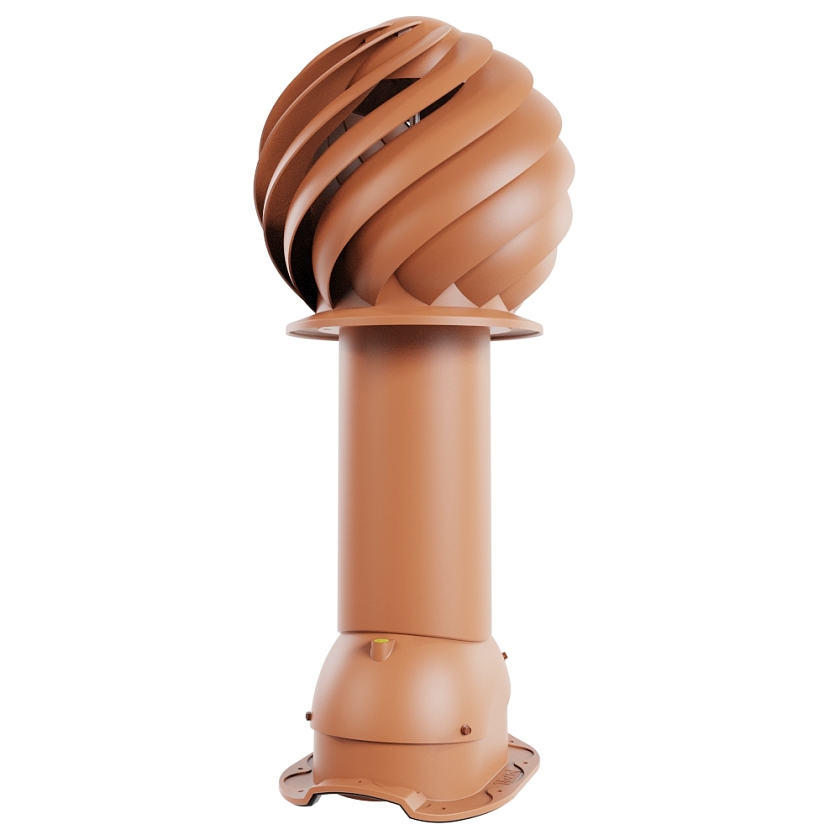 Роторная вентиляция Viotto, для МЧ Адаманте, d-125мм, неутепленная, терракотовый (RAL 8004)