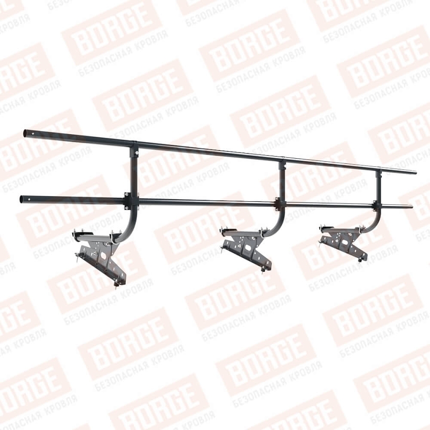 Ограждение кровельное BORGE H-60см, 3м, антрацитово-серый (RAL 7016)