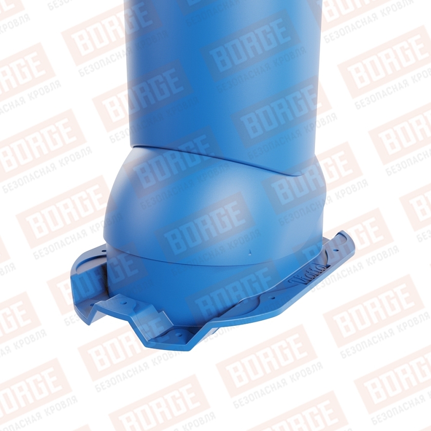 Труба вентиляционная Viotto, для профнастила С21, d-150мм, неутепленная, сигнально-синий (RAL 5005)