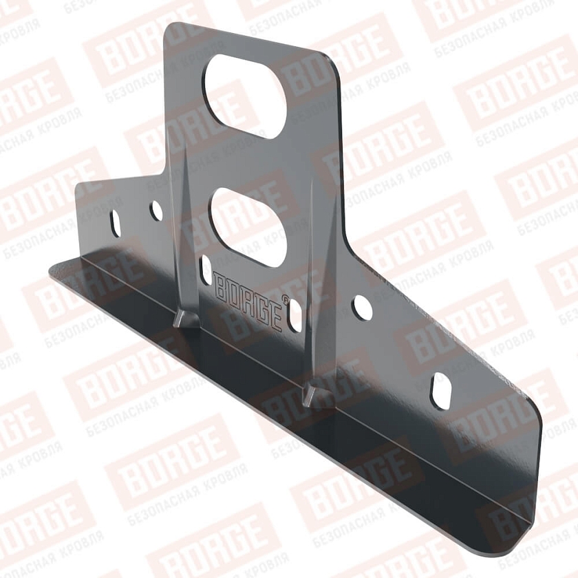 Кронштейн BORGE, оцинк., для фальцевой кровли, антрацитово-серый (RAL 7016)