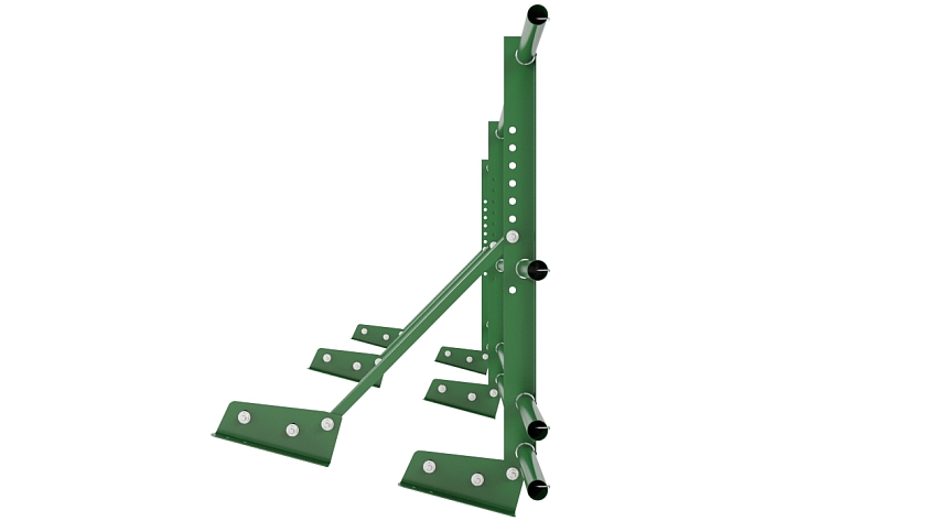 Ограждение кровельное NewLine H-60см, 3м, для фальц. кров., лиственно-зеленый (RAL 6002), с двумя доп. трубами