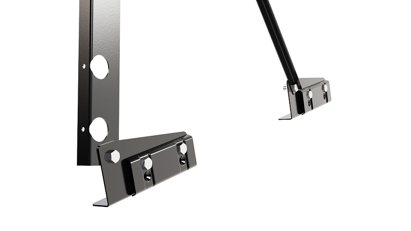 Ограждение кровельное NewLine H-90см, 3м, для фальцевой кровли, чёрный (RAL 9005)