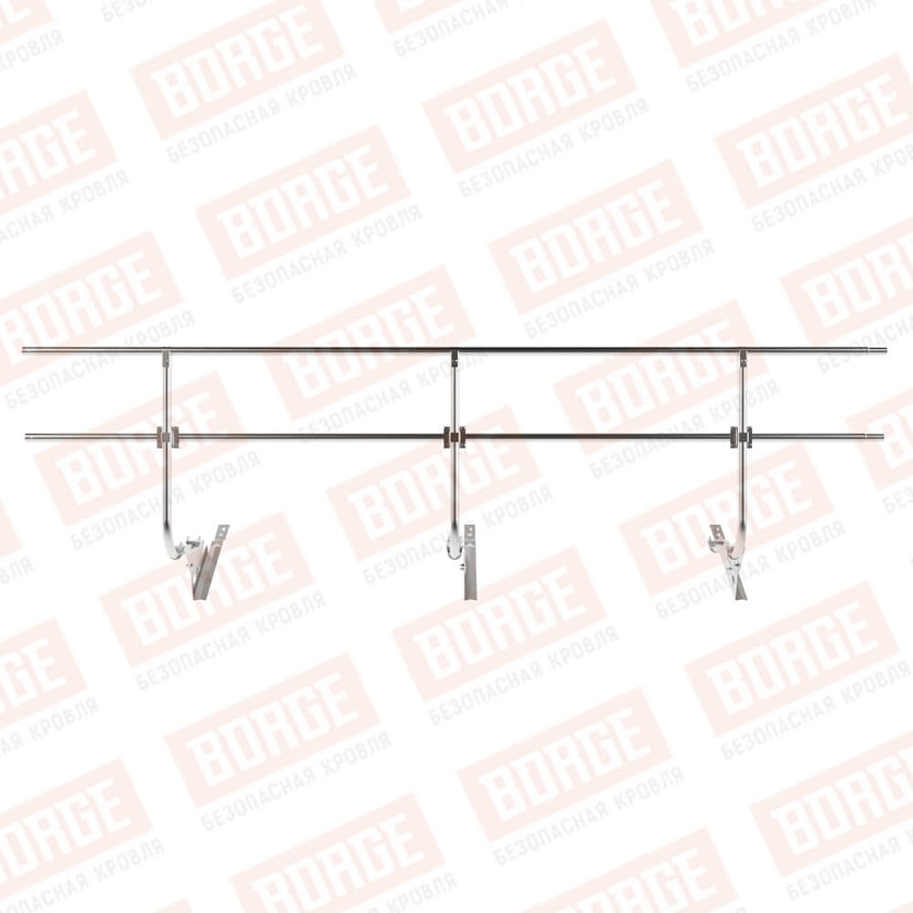 Ограждение кровельное BORGE H-90см, 3м, для черепичной кровли, цинк