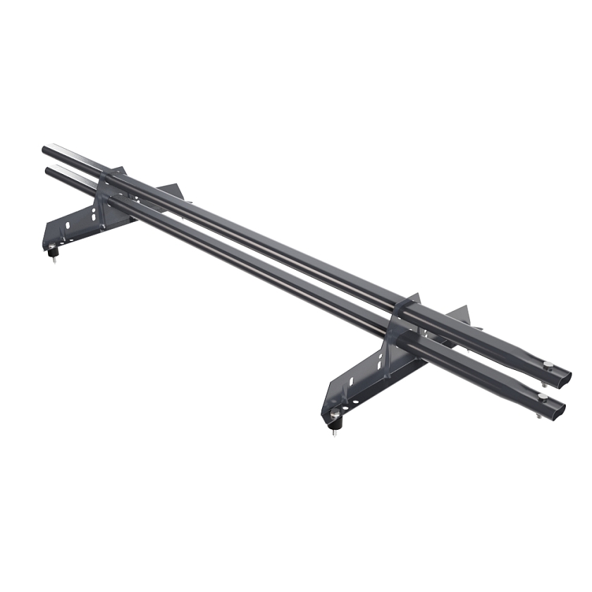 Снегозадержатель трубчатый Русский Рубеж 25х45мм, 1,5м, 2 опоры, серый графит (RAL 7024)