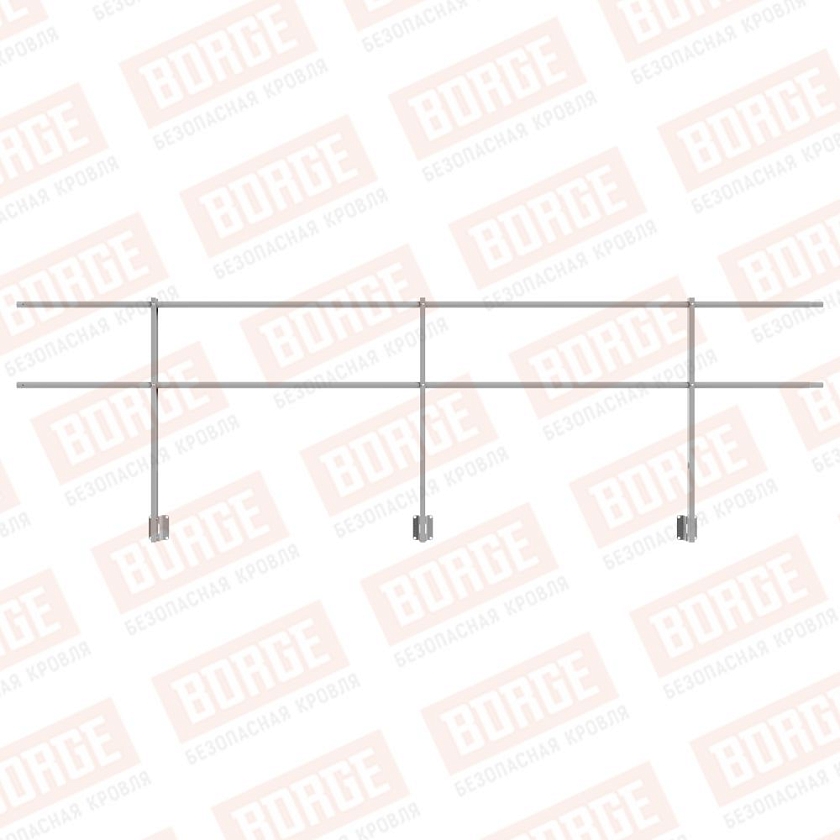 Ограждение парапетное NewLine H-90см, 3м, сигнально-серый (RAL 7004)