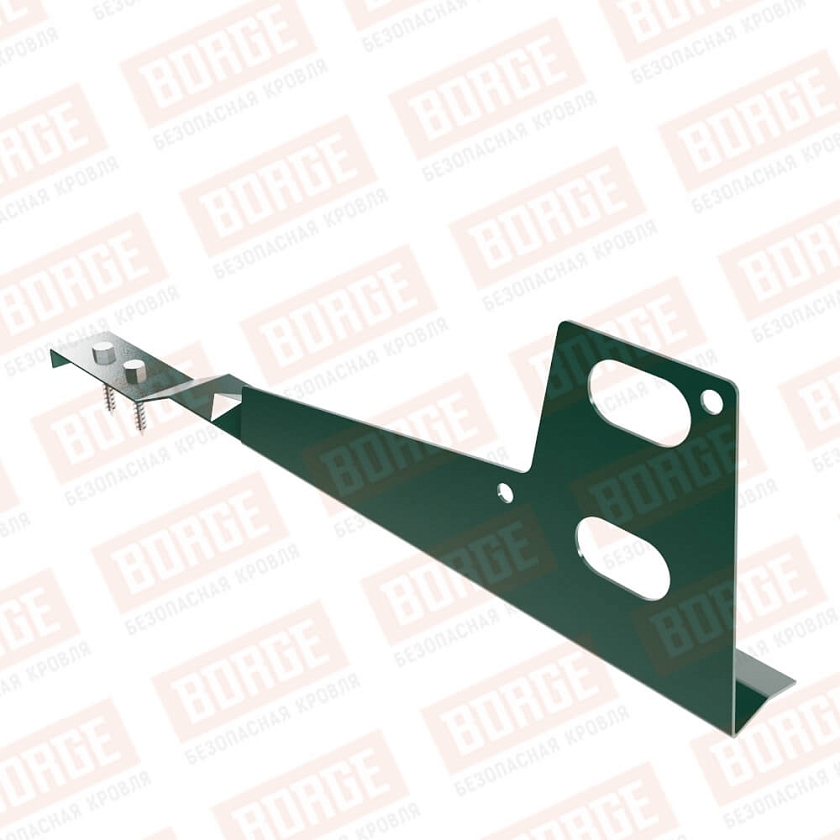 Универсальный кронштейн BORGE, для натуральной черепицы, зеленый мох (RAL 6005)