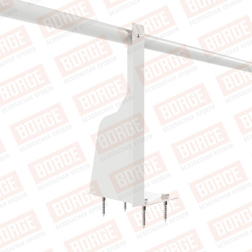 Ограждение плоских кровель NewLine Н-30, 3м, верхнее крепление, сигнально-белый (RAL 9003)