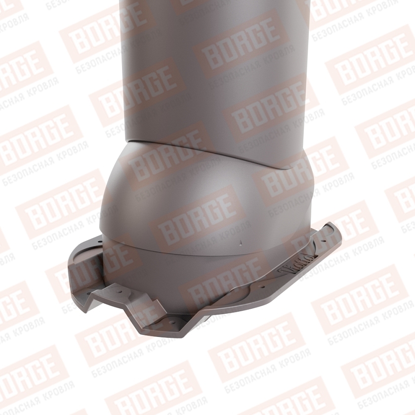 Труба вентиляционная Viotto, для профнастила С21, d-125мм, неутепленная, серо-коричневый (RAL 8019)