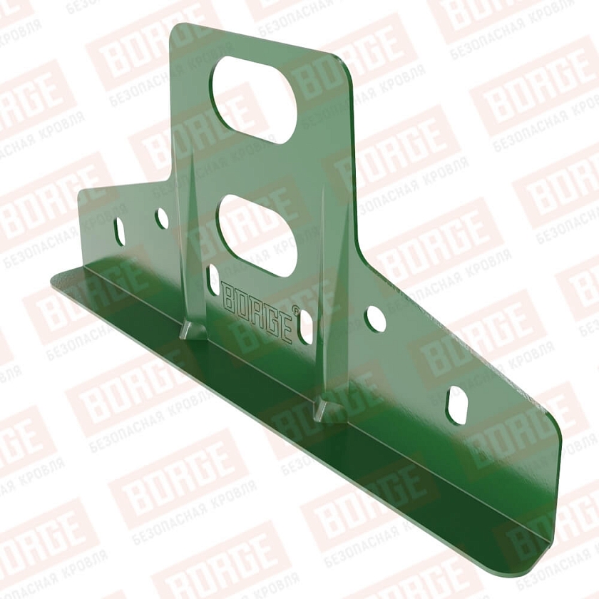 Кронштейн BORGE, оцинк., для фальцевой кровли, лиственно-зеленый (RAL 6002)
