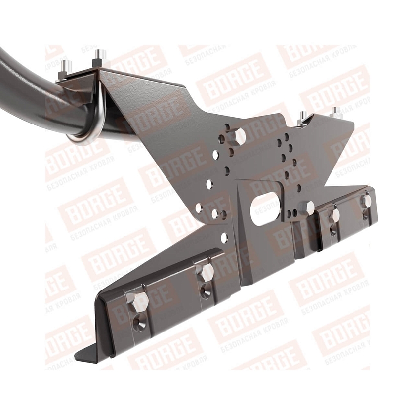 Ограждение кровельное BORGE H-60см, 3м, для фальцевой кровли, серо-коричневый (RR 32)