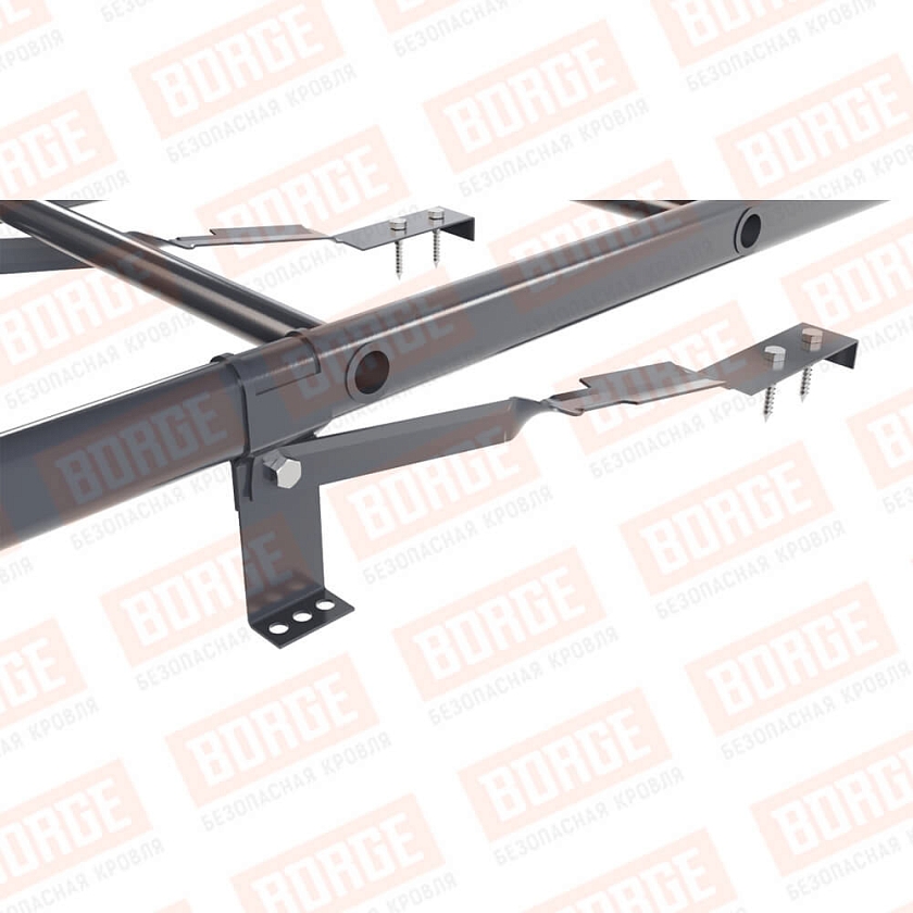 Комплект лестница кровельная BORGE 1,8м, для штучной черепицы, серый графит (RAL 7024)