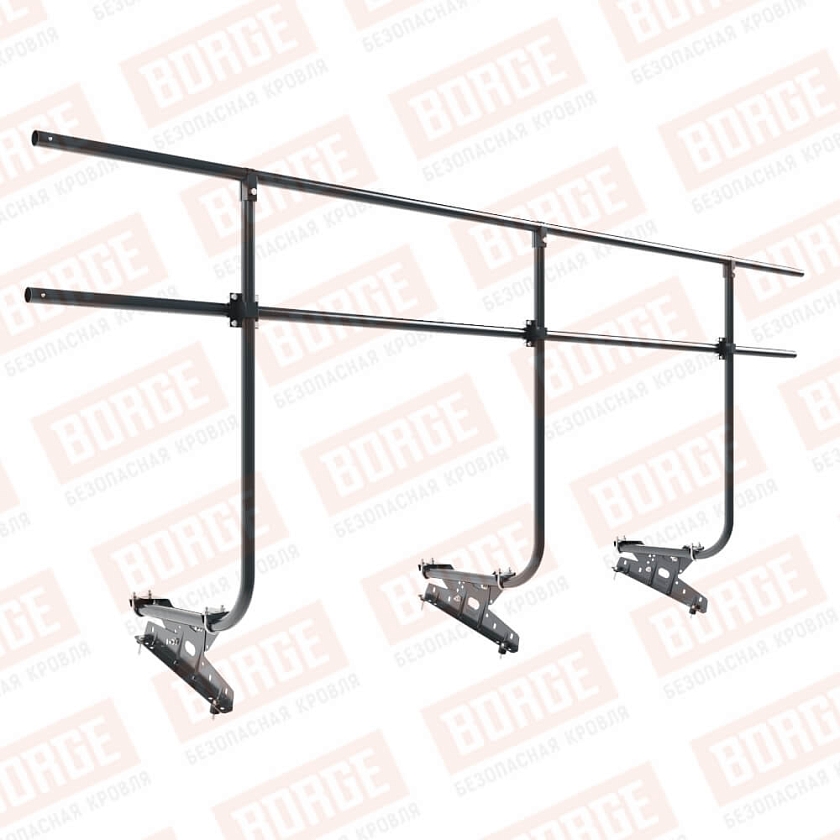 Ограждение кровельное BORGE H-120см, 3м, антрацитово-серый (RAL 7016)