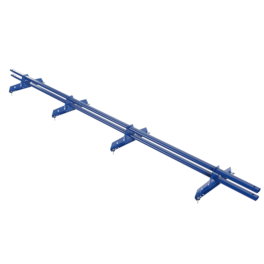 Снегозадержатель трубчатый Русский Рубеж 25х45мм, 3м, 4 опоры, сигнально-синий (RAL 5005)