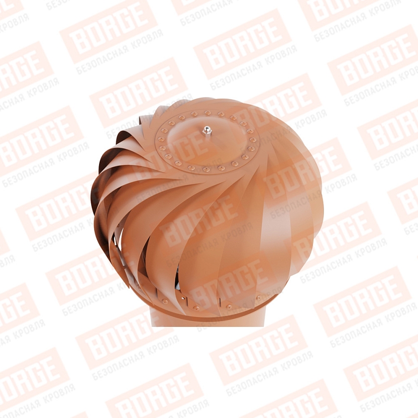 Роторная вентиляция Viotto, для готовой мягкой и фальцевой кровли, d-150мм, неутепленная, терракотовый (RAL 8004)