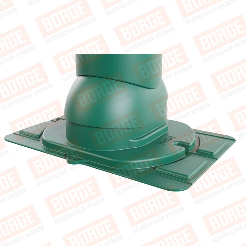 Роторная вентиляция Viotto с универсальным проходным элементом, d-125мм, утепленная, зеленый мох (RAL6005)