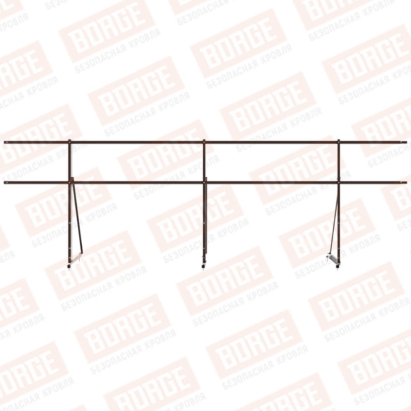 Ограждение декоративное NewLine H-90см, 3м, коричневый шоколад (RAL 8017)