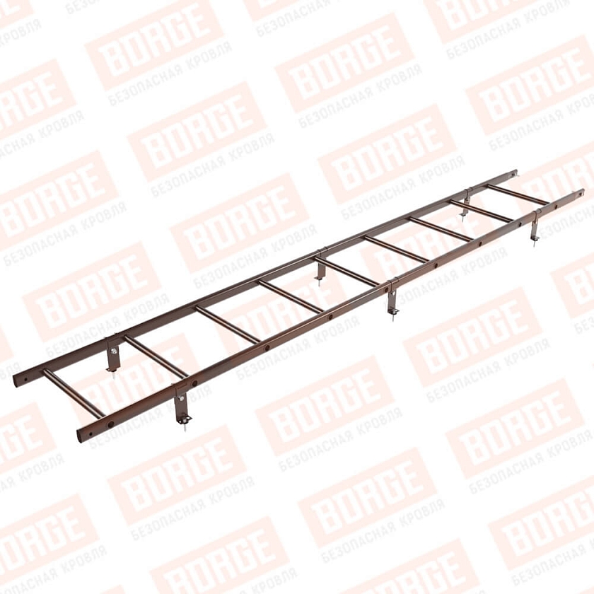 Комплект лестница кровельная NewLine 2,7м, коричневый шоколад (RAL 8017)