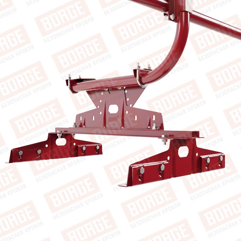 Ограждение кровельное BORGE H-60см, 3м, для параллельного фальца, рубиново-красный (RAL 3003)