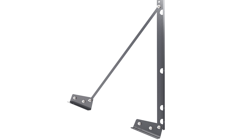 Ограждение кровельное NewLine H-120см, 3м, для фальцевой кровли, серый графит (RAL 7024)