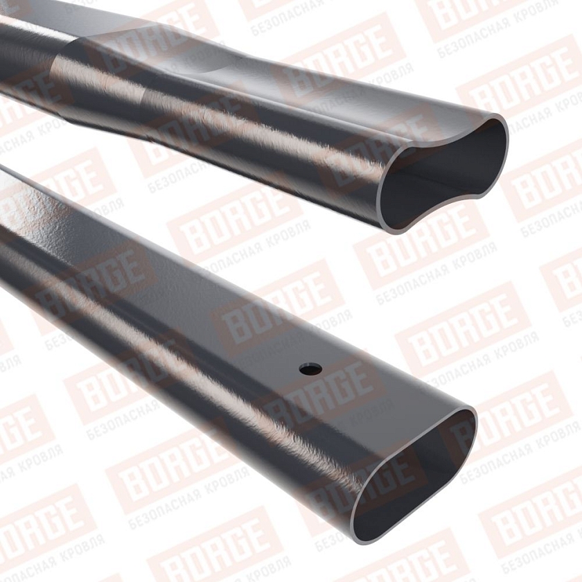 Труба снегозадержателя Русский Рубеж 40х20х3000, серый графит (RAL 7024)