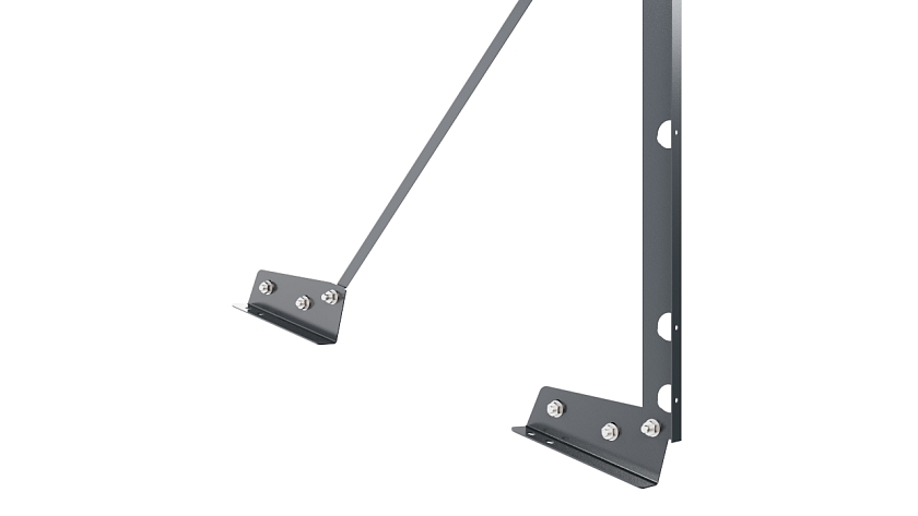 Ограждение кровельное NewLine H-90см, 3м, для фальцевой кровли, антрацитово-серый (RAL 7016)