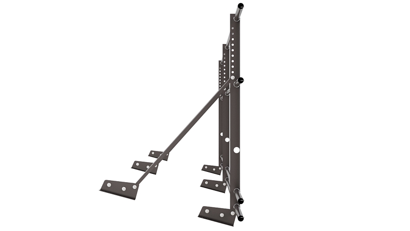 Ограждение кровельное NewLine H-90см, 3м, для фальц. кров., серо-коричневый (RAL 8019), с двумя доп. трубами