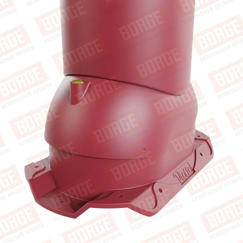 Труба вентиляционная Viotto, для профнастила С20, d-125мм, утепленная, красное вино (RAL 3005)