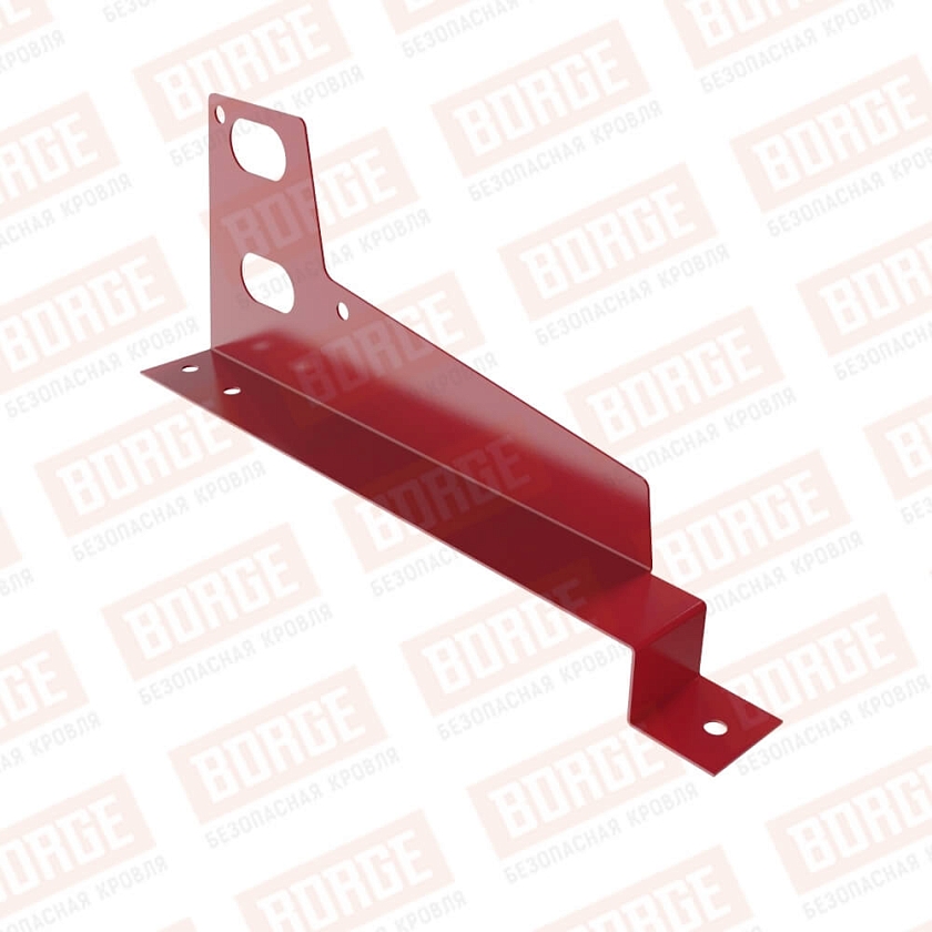 Универсальный кронштейн Русский Рубеж, оцинк., для МЧ с выс. ступен., рубиново-красный (RAL 3003), 350мм