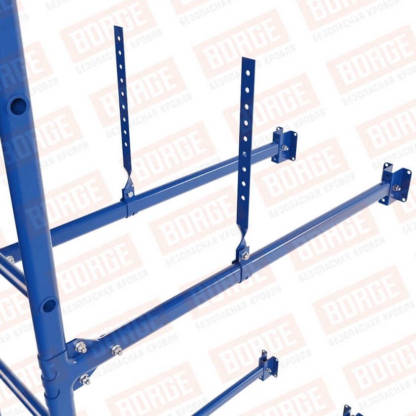 Комплект лестница фасадная BORGE (верхняя секция), 2,7м, сигнально-синий (RAL 5005)